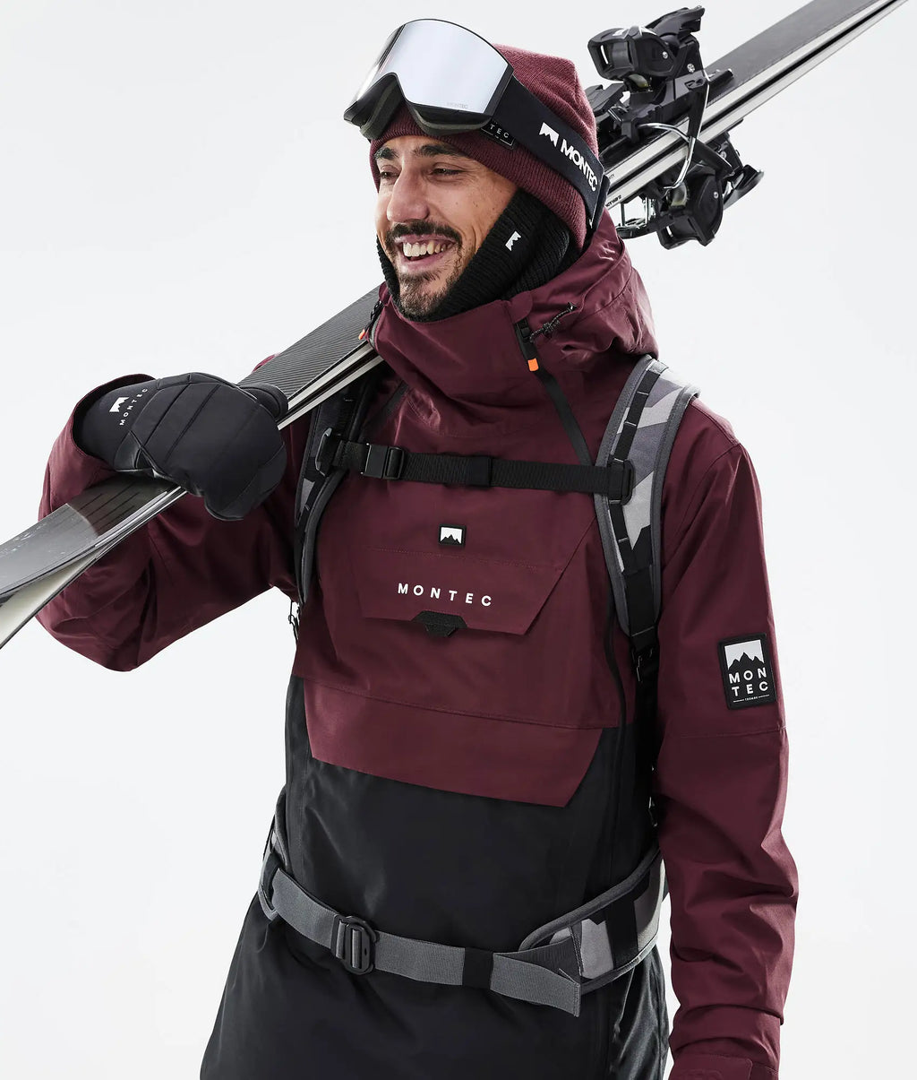 Veste de ski Doom pour homme - Bordeaux/Noir