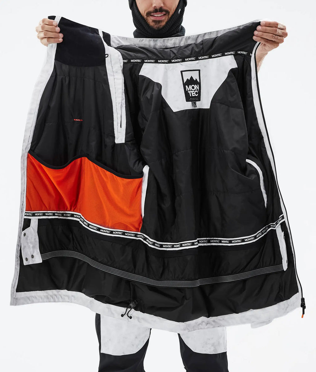 Veste de ski Doom pour homme - Blanc tie-dye