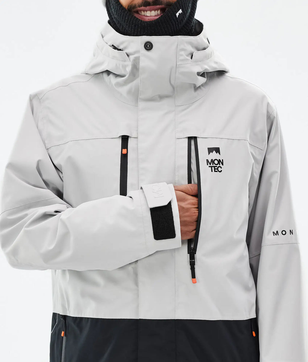 Veste de ski Fawk pour homme - Gris clair/Noir