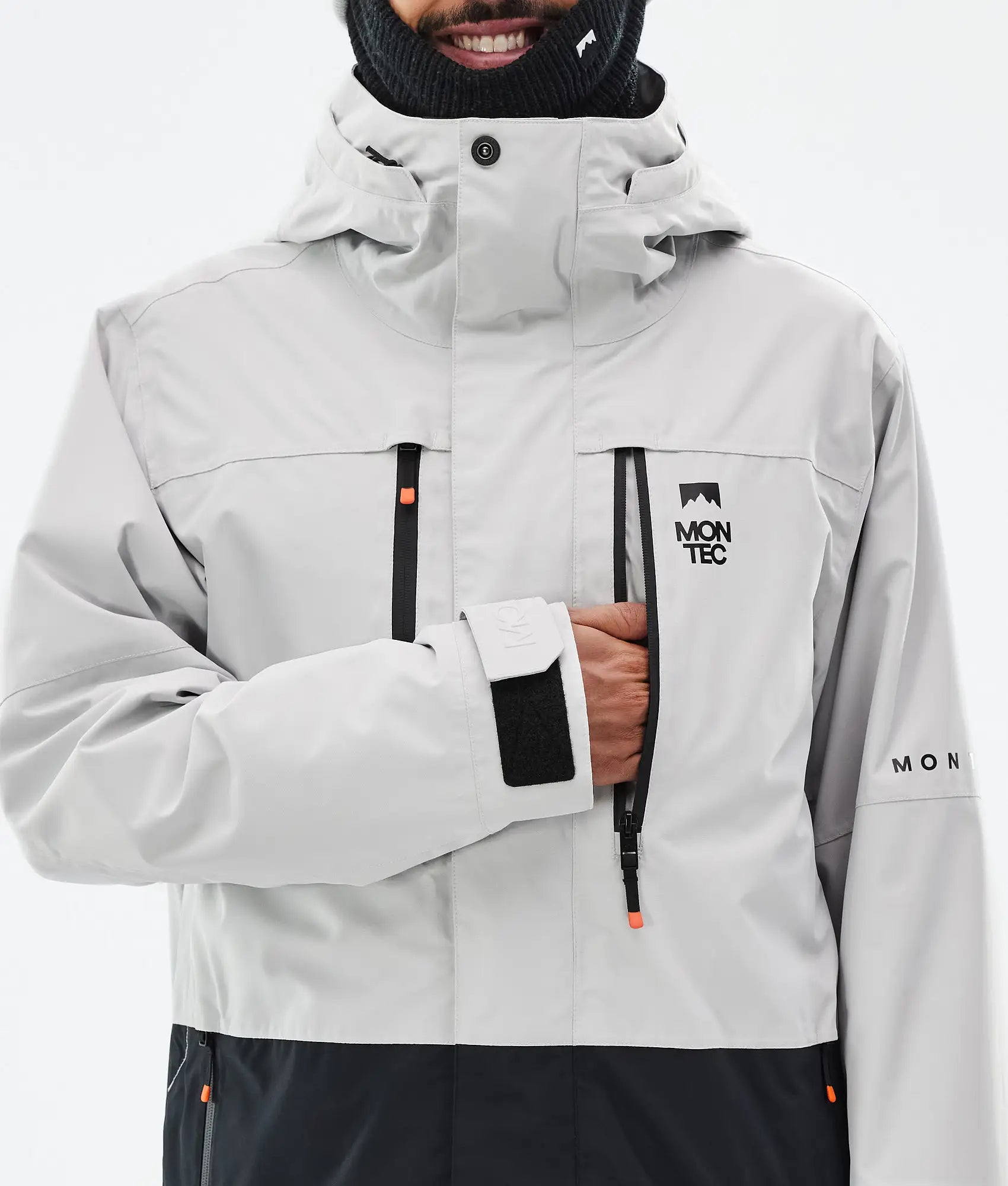 Veste de ski Fawk pour homme - Gris clair/Noir