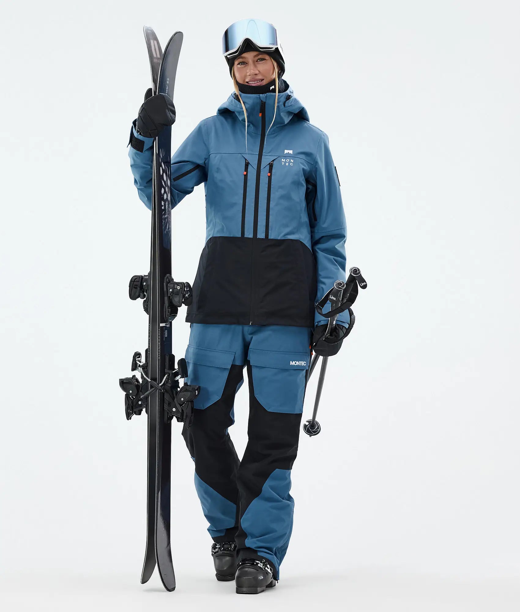 Veste de ski Moss W pour femme - Bleu acier/Noir