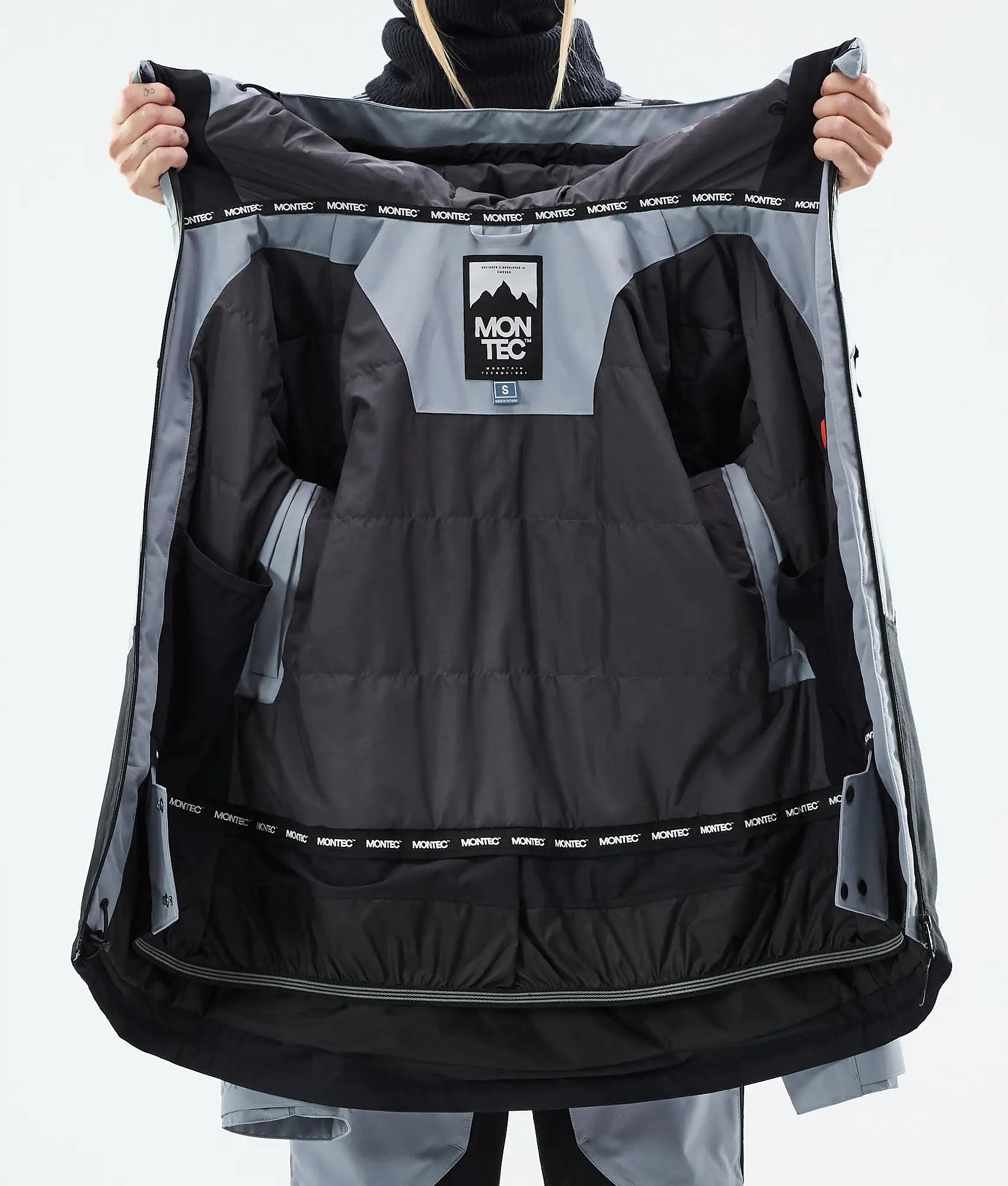 Veste de ski Moss W pour femme - Bleu clair/Noir