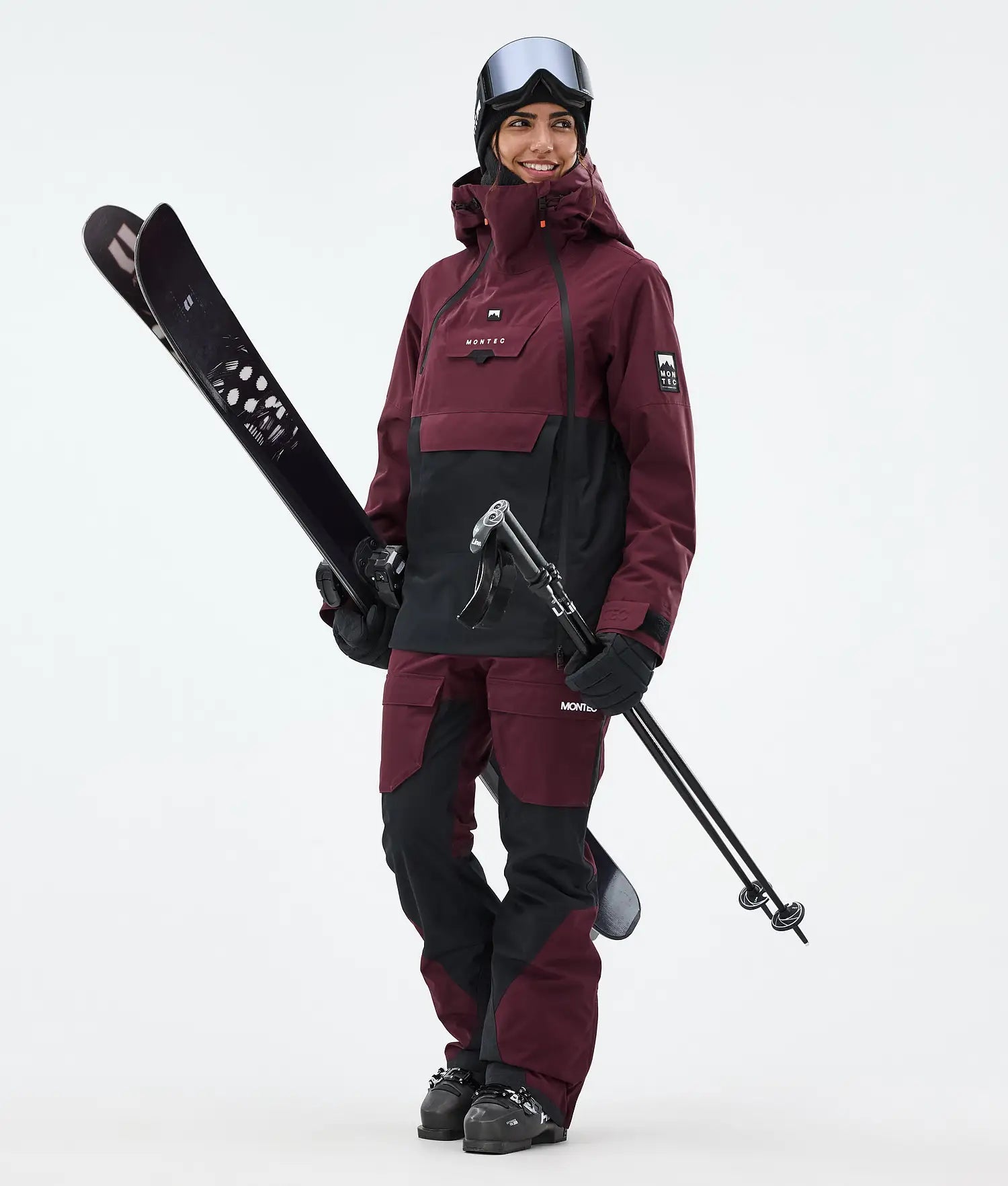 Fawk W Pantalon de Ski Femme Burgundy/Black