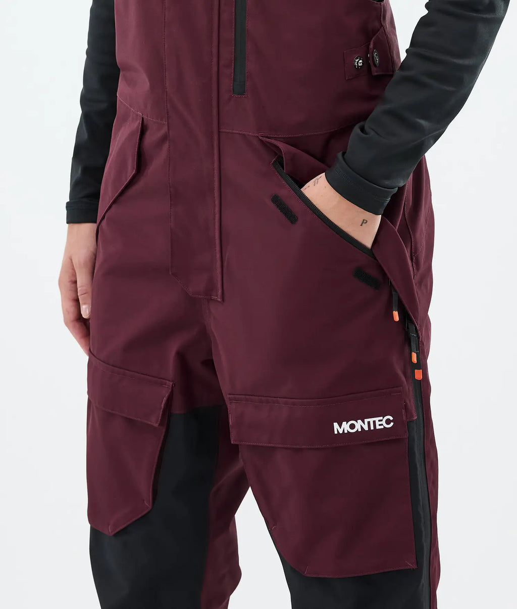 Fawk W Pantalon de Ski Femme Burgundy/Black