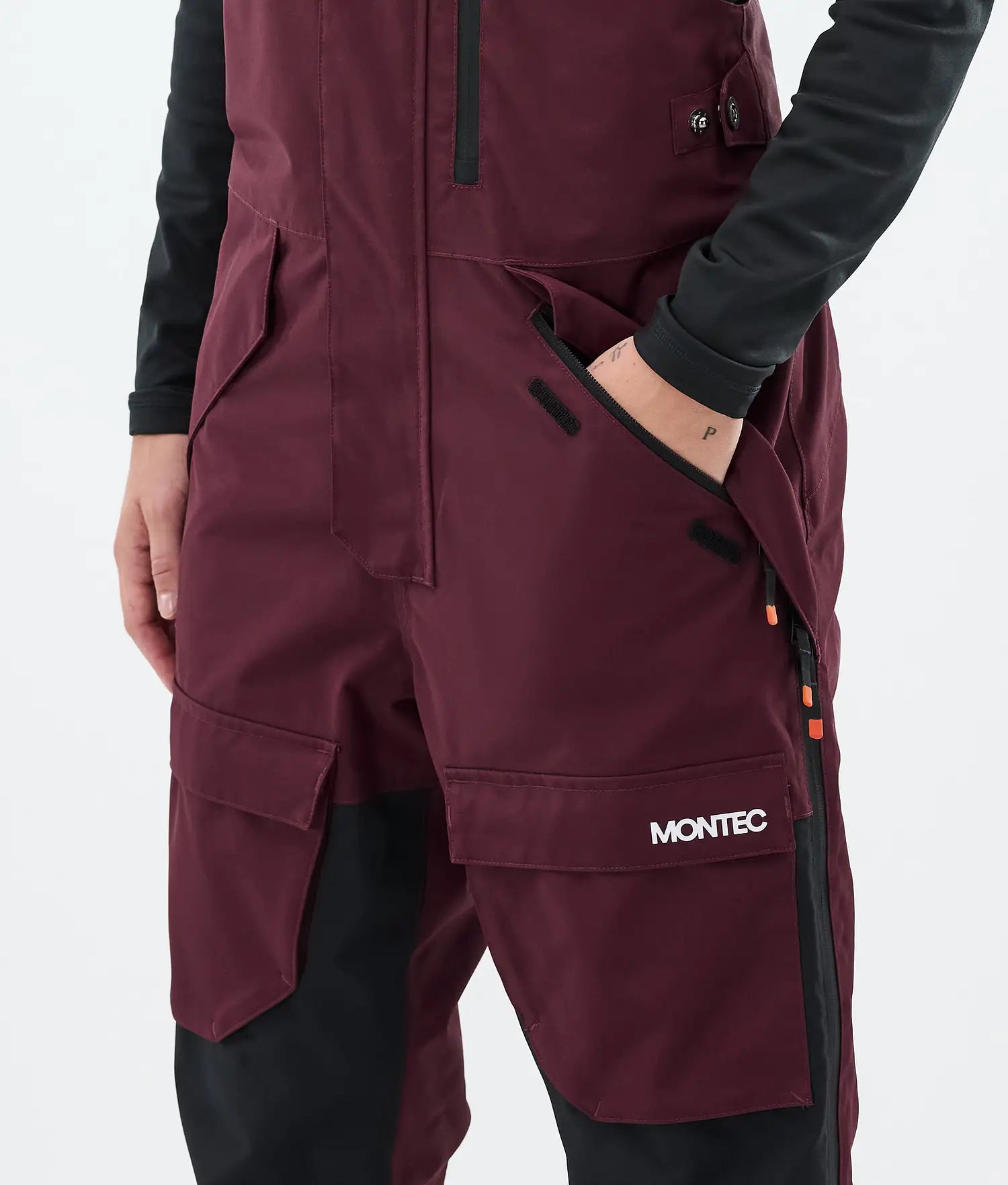 Fawk W Pantalon de Ski Femme Burgundy/Black