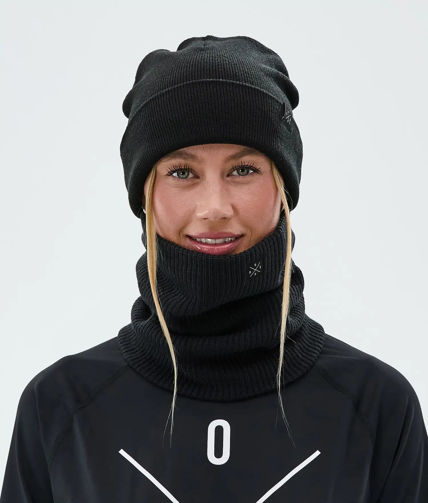 2X-Up Knitted Tube Scarf Black