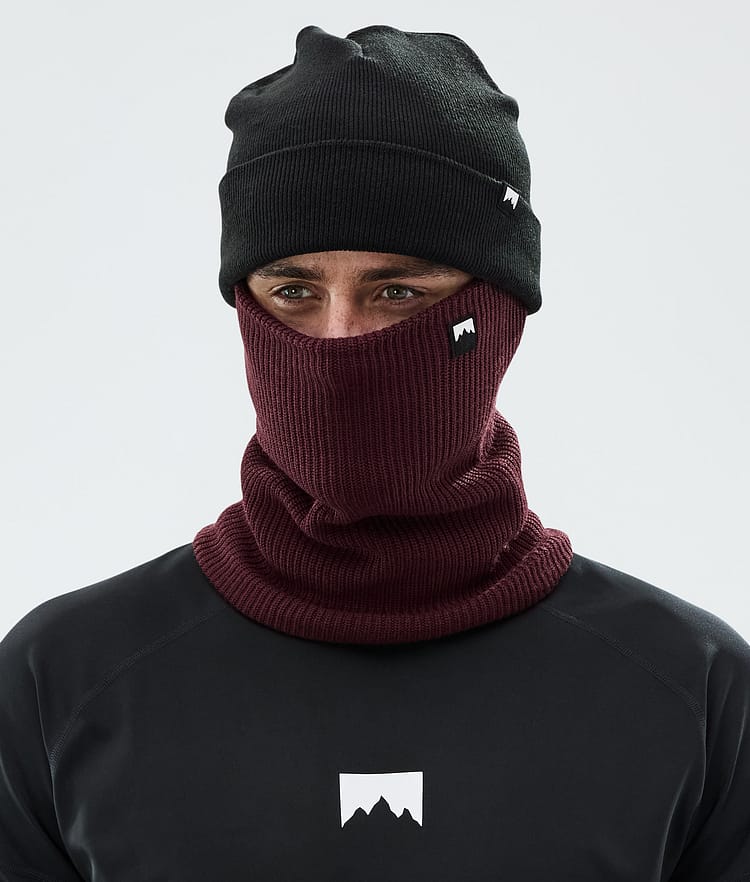 Masque facial tricoté classique bordeaux