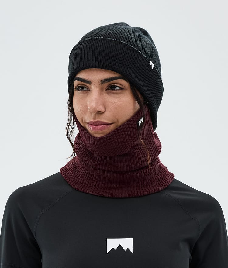 Masque facial tricoté classique bordeaux