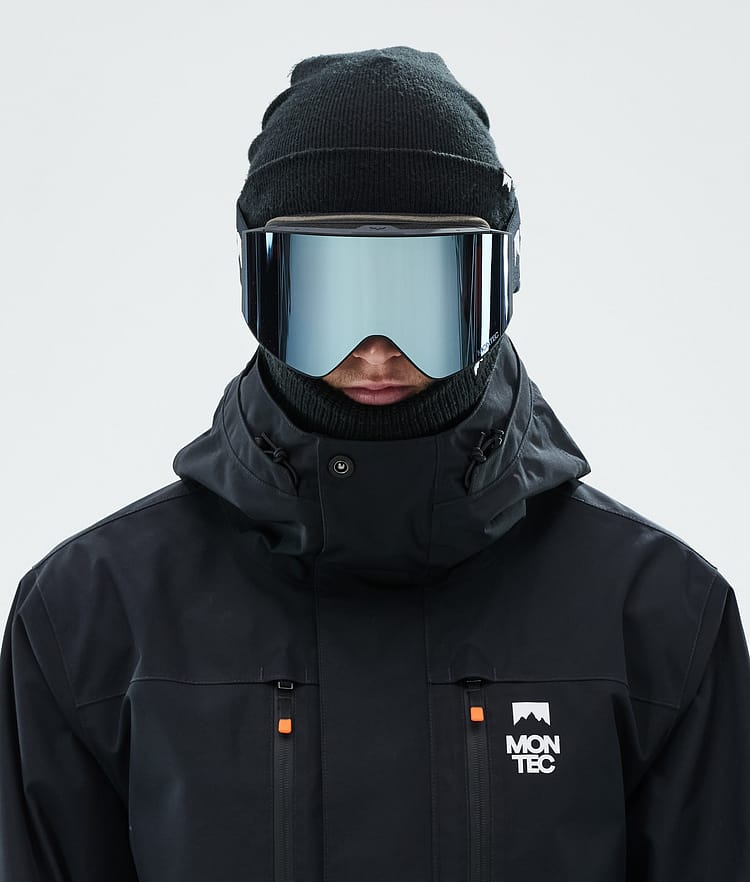 Masque de ski noir avec miroir bleu Black Moon