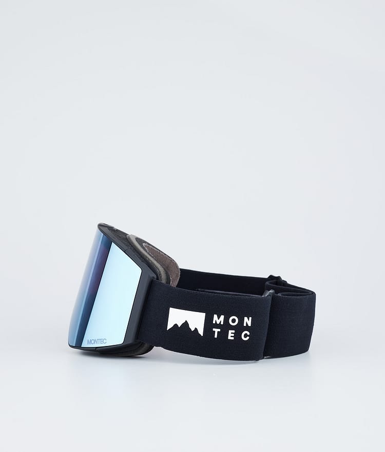 Masque de ski noir avec miroir bleu Black Moon