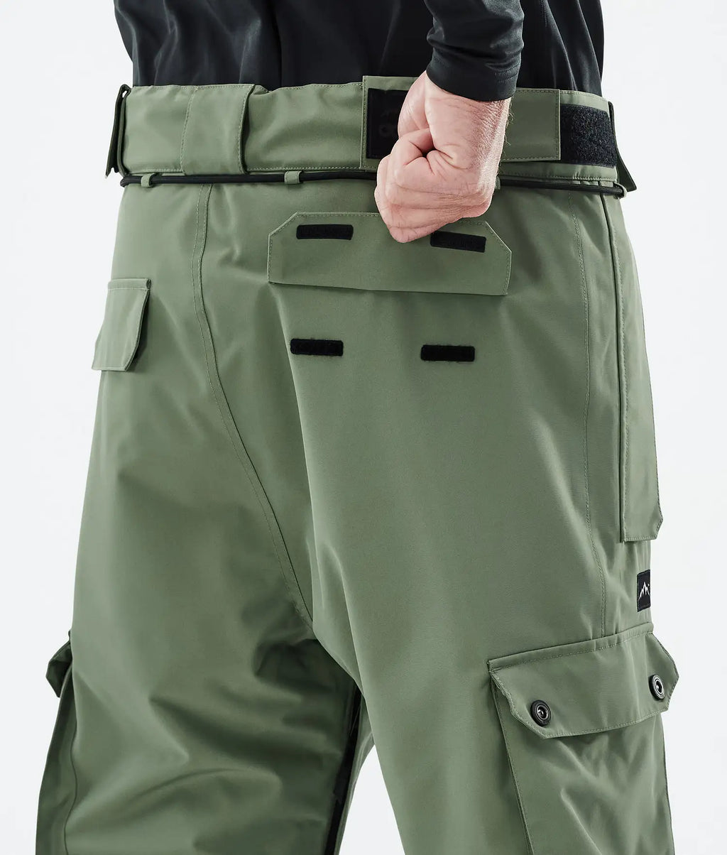 Iconic snowboard pants men Moss Green
