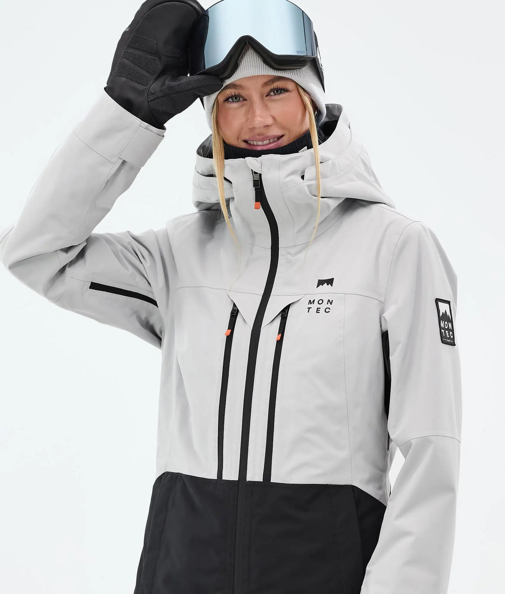Veste de ski Moss W pour femme - Gris clair/Noir