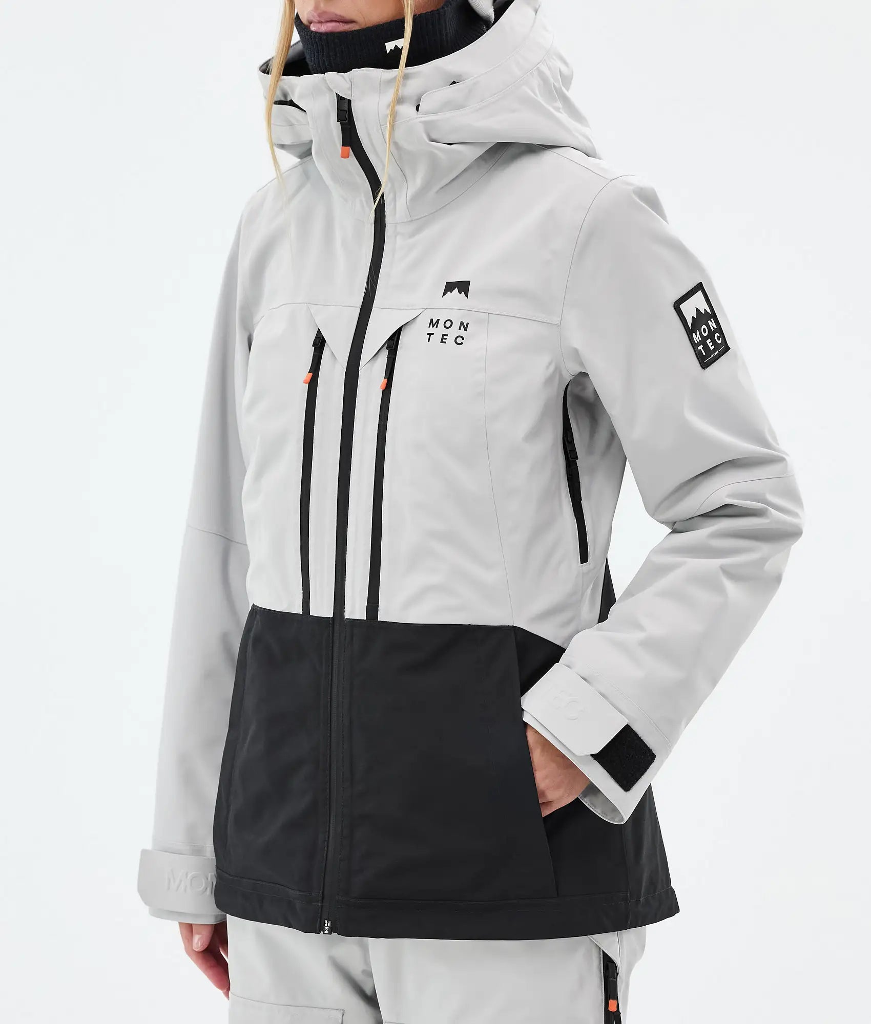 Veste de ski Moss W pour femme - Gris clair/Noir
