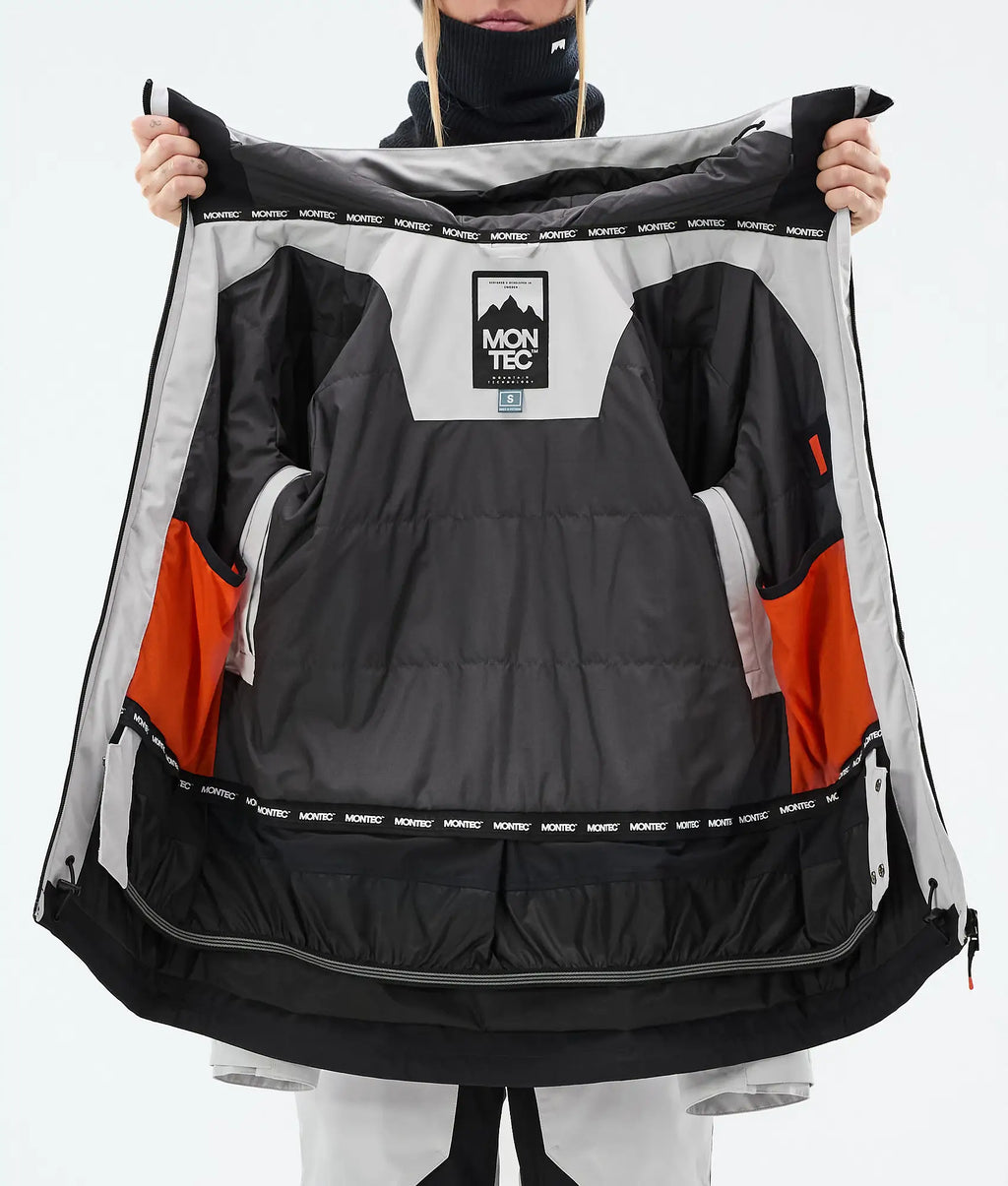 Veste de ski Moss W pour femme - Gris clair/Noir