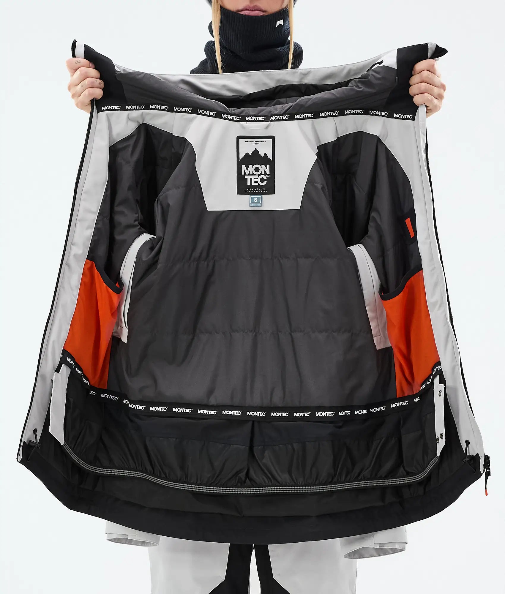 Veste de ski Moss W pour femme - Gris clair/Noir