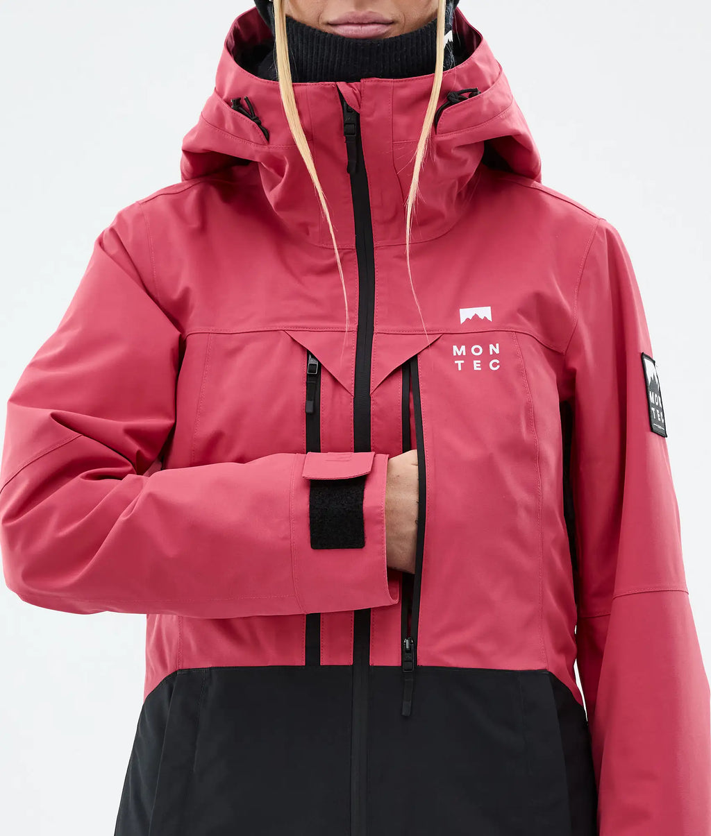Veste de ski Moss W pour femme - Rouge clair/Noir