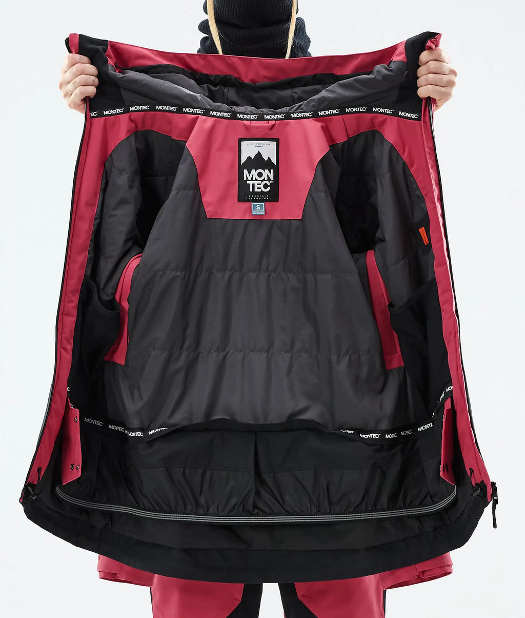 Veste de ski Moss W pour femme - Rouge clair/Noir