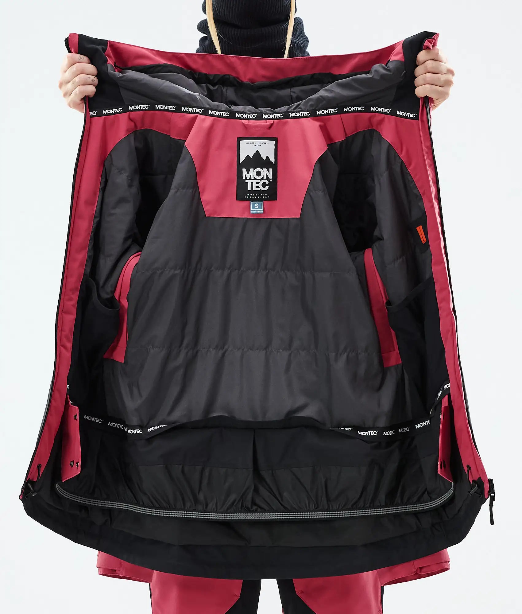 Veste de ski Moss W pour femme - Rouge clair/Noir