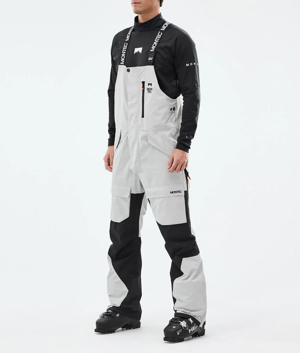 Pantalon de ski Fawk pour homme - Gris clair/Noir