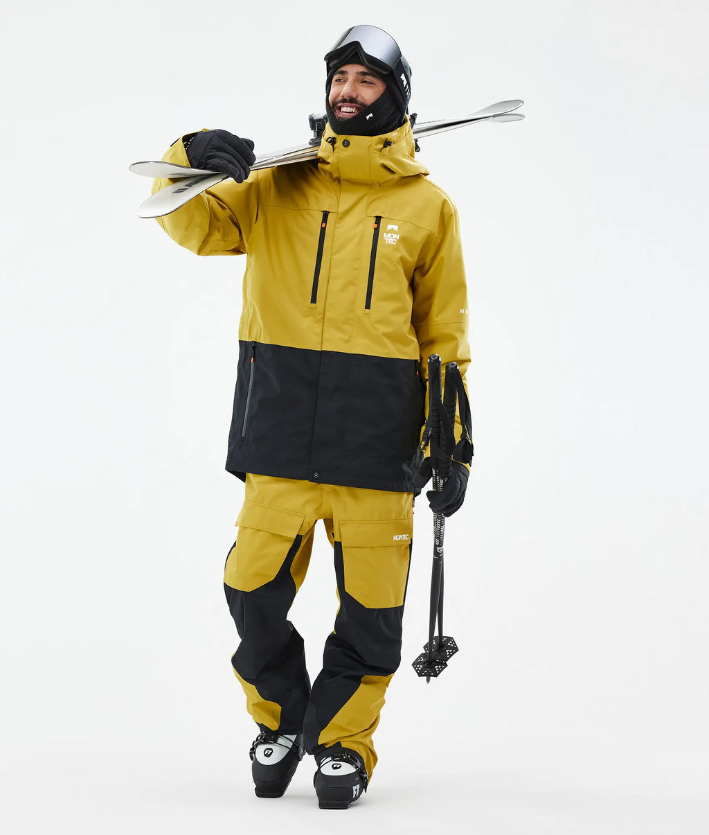 Pantalon de ski Fawk pour homme - Jaune/Noir