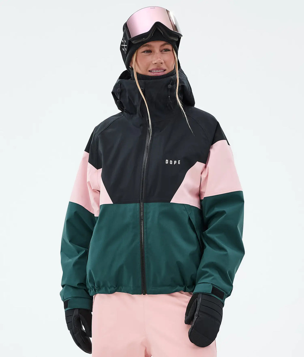 Spartan W Snowboard Jacket Women Sport Black/Soft Pink/Bottle Green novo
