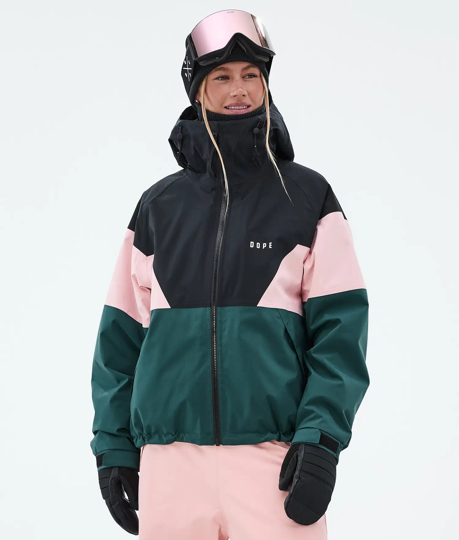 Spartan W Snowboard Jacket Women Sport Black/Soft Pink/Bottle Green novo