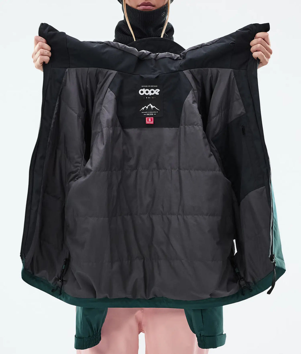 Spartan W Snowboard Jacket Women Sport Black/Soft Pink/Bottle Green novo