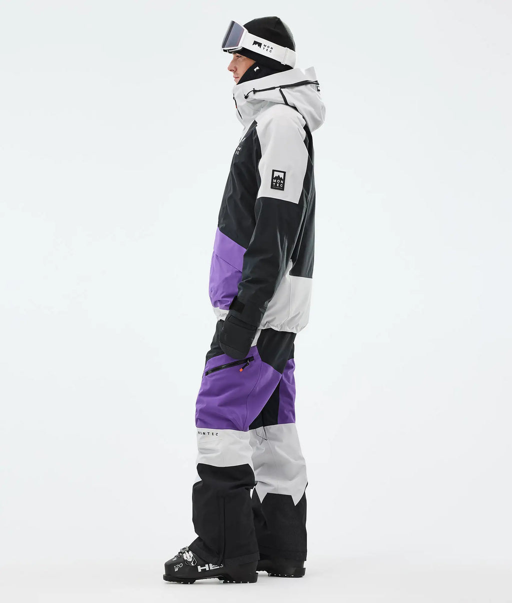 Veste de ski Morpheus pour homme - Gris clair/Noir/Violet vif
