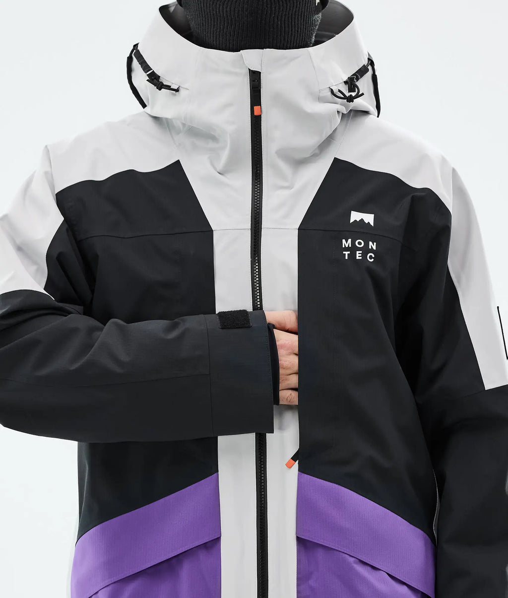 Veste de ski Morpheus pour homme - Gris clair/Noir/Violet vif