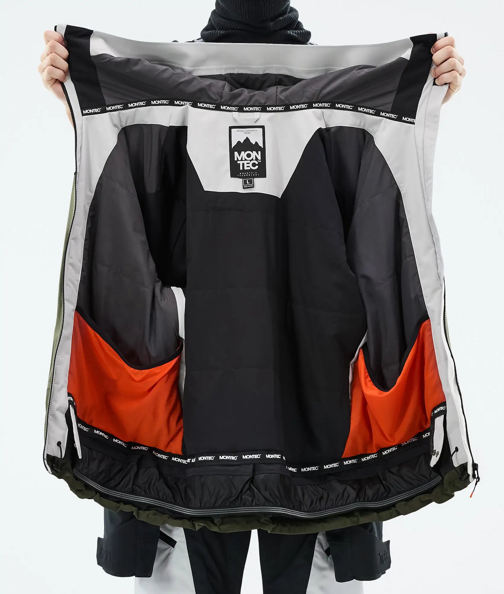 Veste de ski Oracle pour homme - Gris clair/Noir/Vert olive