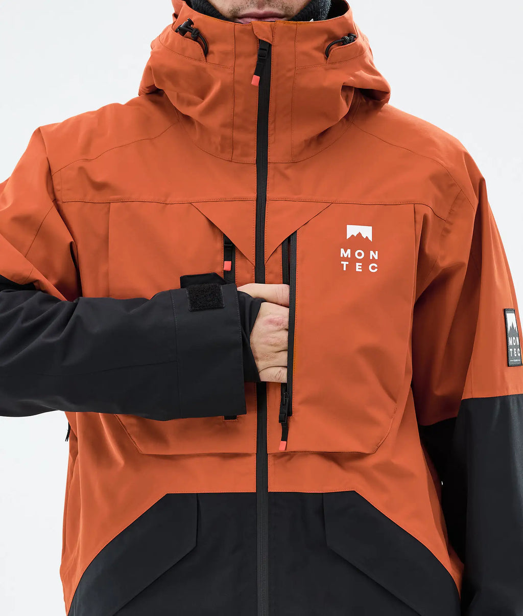 Veste de ski Arch pour homme - Orange brûlé/Noir