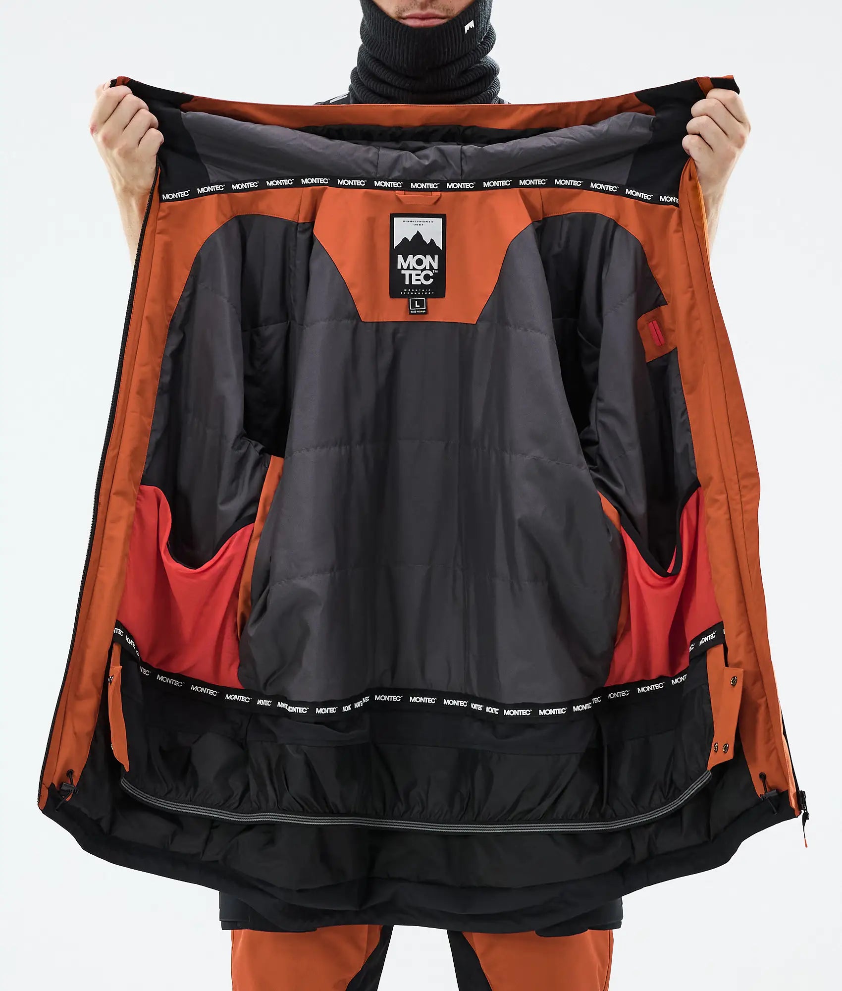 Veste de ski Arch pour homme - Orange brûlé/Noir