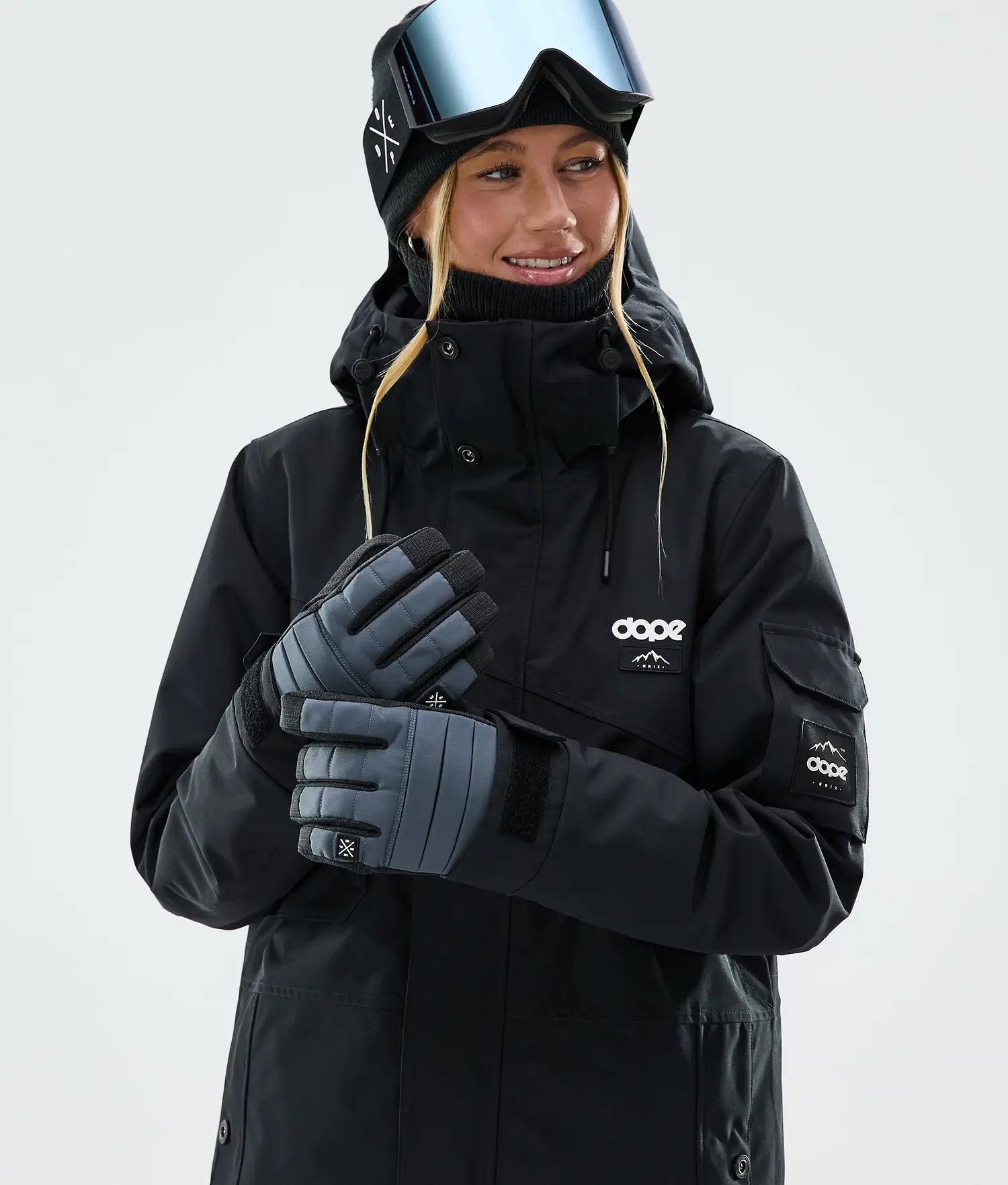 Ace Ski Gloves Metal Blue