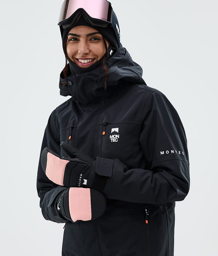 Moufles de neige rose tendre