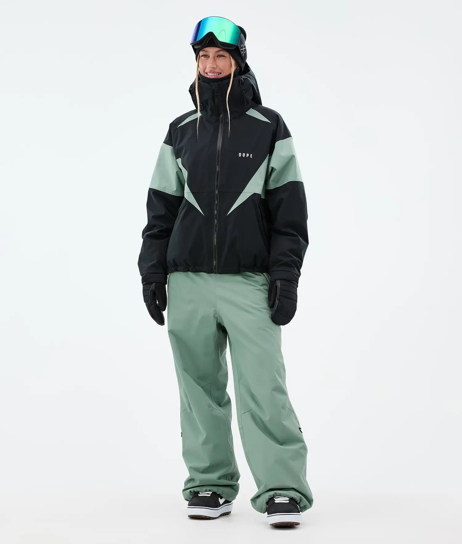 Big W Snowboard Pants Women Faded Green novo